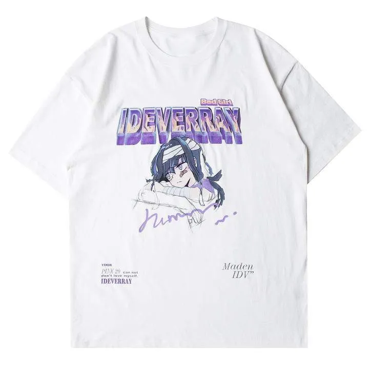 WLS Anime Girl Printed Soft Cotton Tee