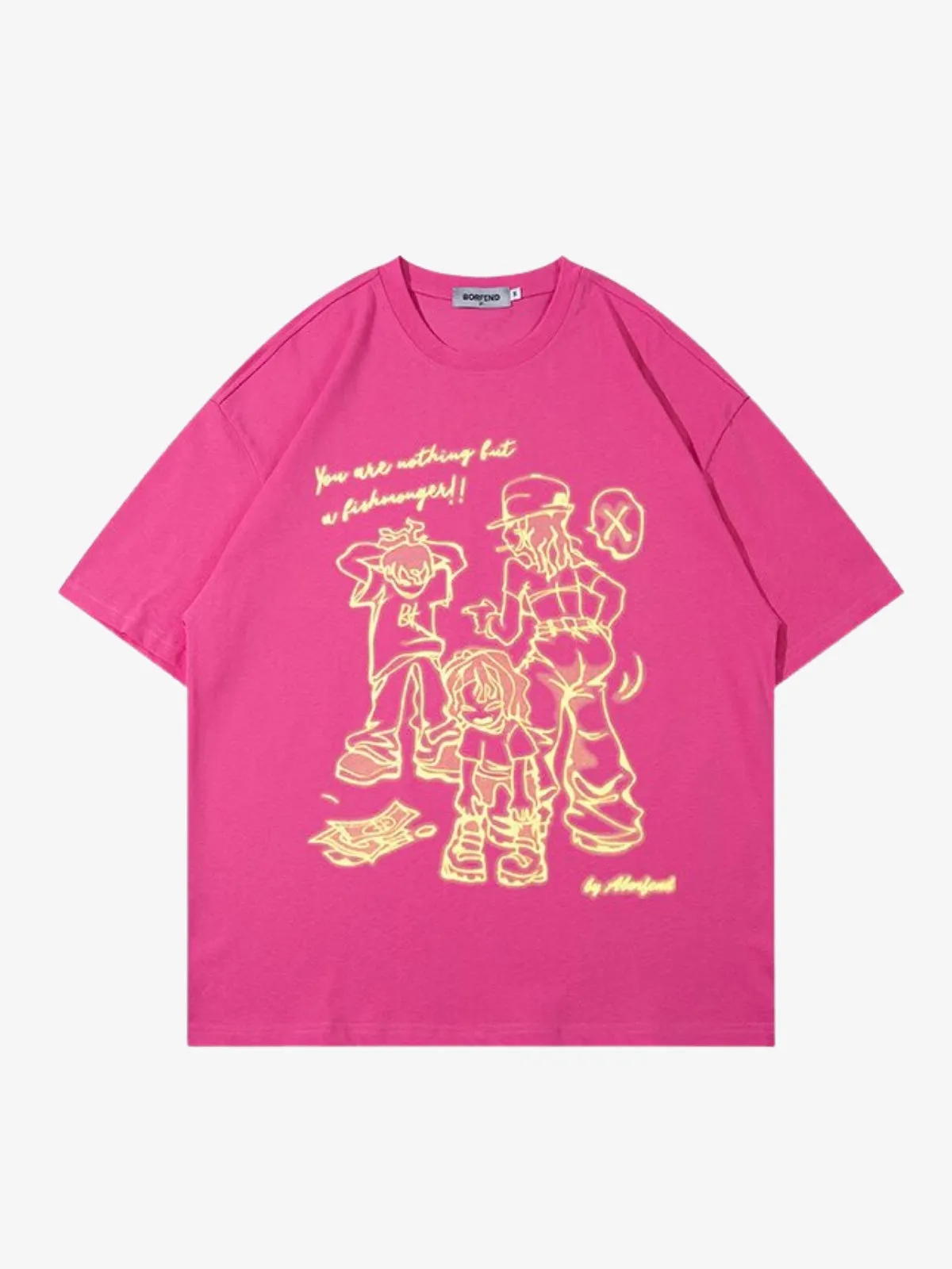 WLS Hand Drawn Cartoon Character Graphic Tee