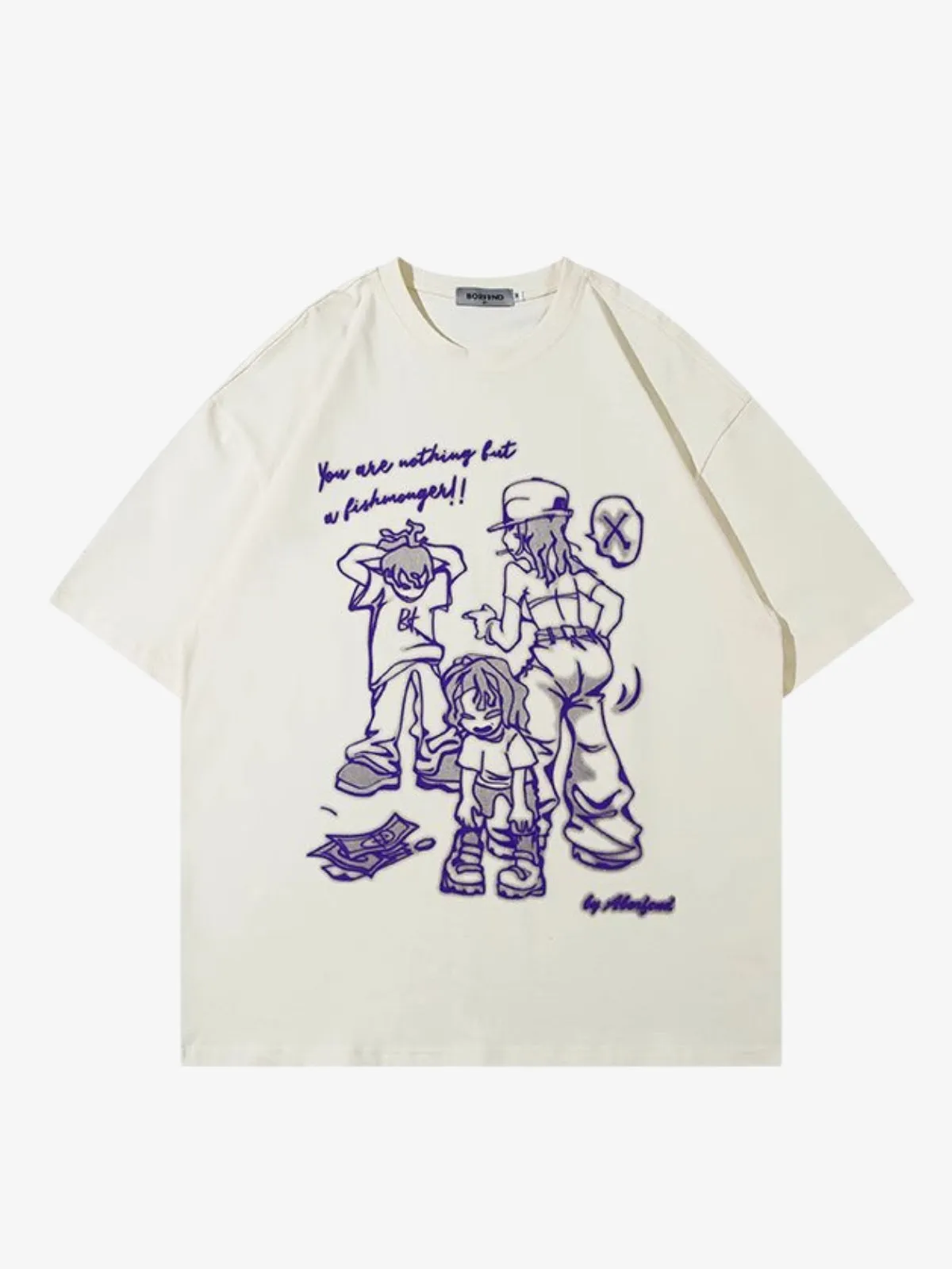 WLS Hand Drawn Cartoon Character Graphic Tee