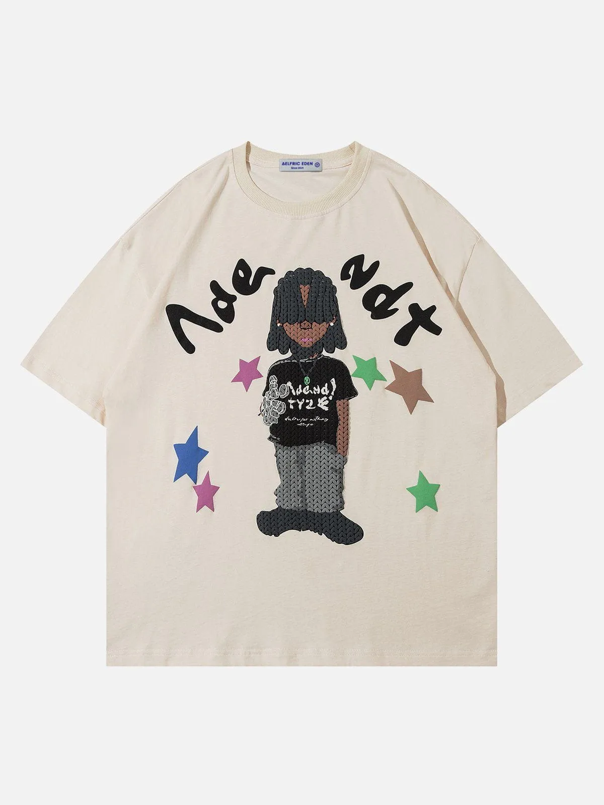 WLS Star Cartoon Character Print Tee