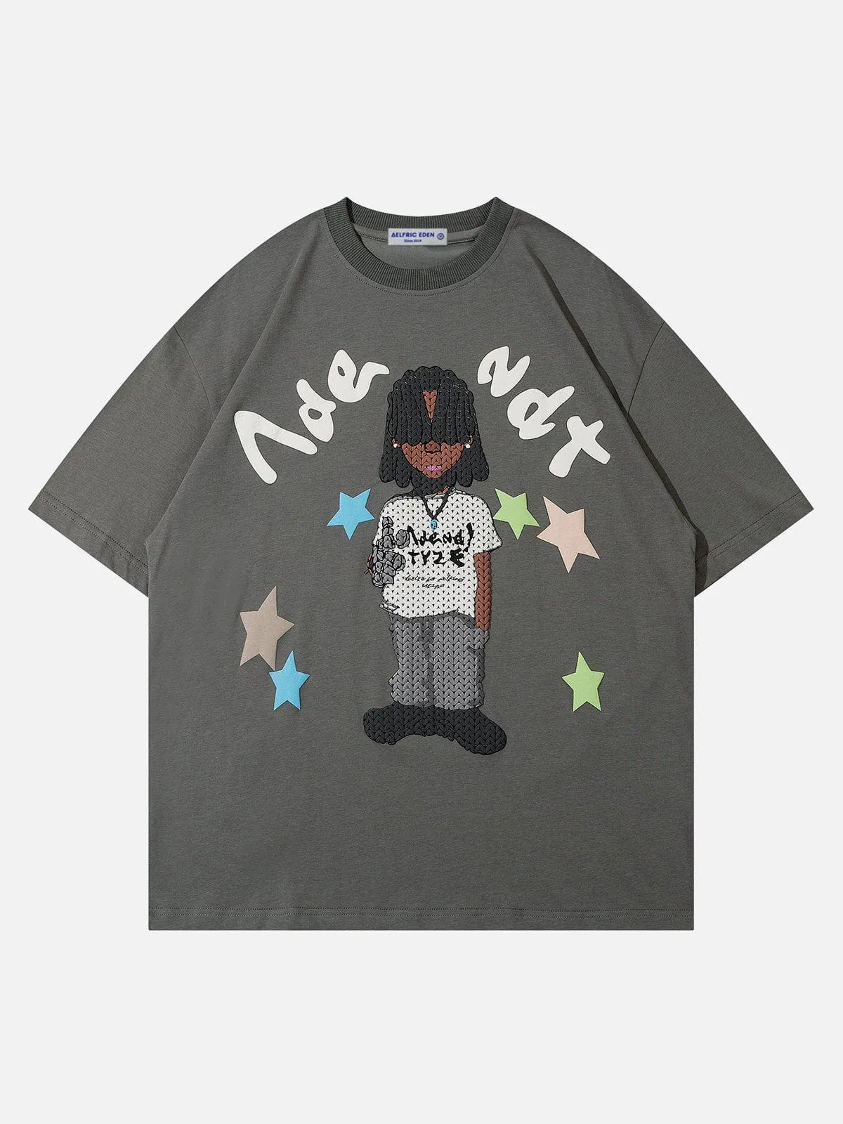 WLS Star Cartoon Character Print Tee