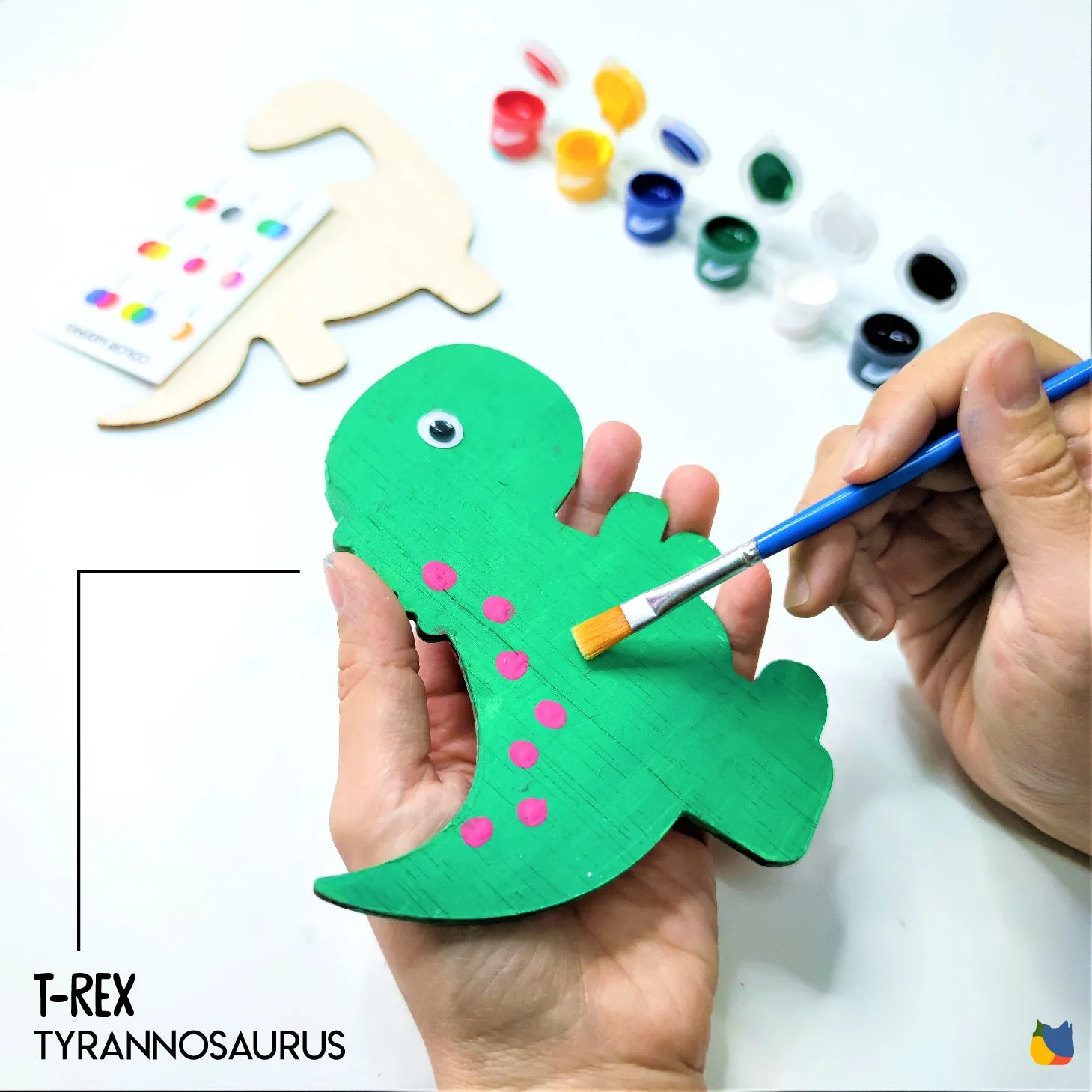 Wooden Dinosaur Painting Kit