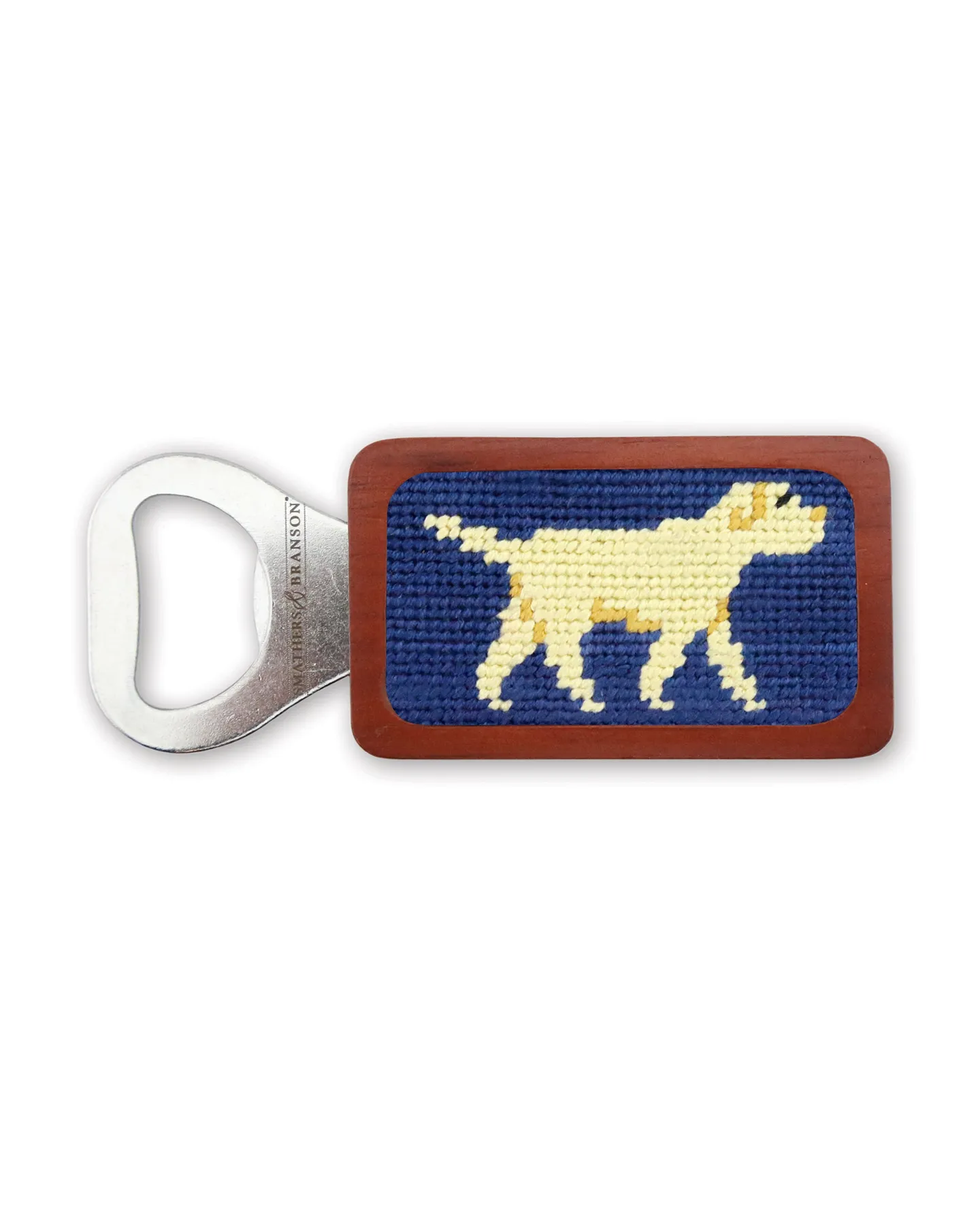 YELLOW LAB WALKING BOTTLE OPENER - CLASSIC NAVY